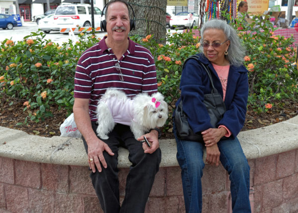 couple with dog, West Palm Beach 2015